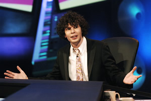 The chalk and the cheese: Simon Amstell, formerly of Never Mind The Buzzcocks, clearly appeals to the youth of today.